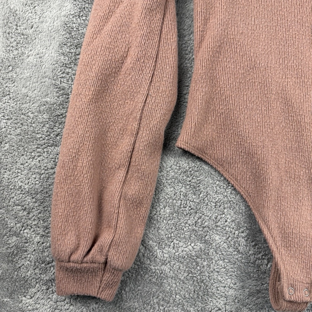 Vtg Abercrombie & Fitch Soft Cozy Sweater Bodysuit Womens XS Brown V-Neck - Picture 6 of 16